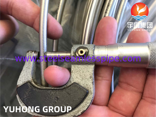 ASTM A269 TP316L 스테인리스 스틸 롤 튜브 화학 주입용으로 선명한 앙일링