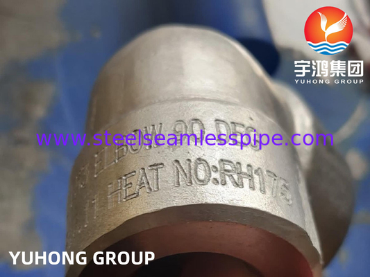 ASTM A182 F53 S32750 슈퍼 듀플렉스 스테인리스 스틸 90Deg 팔꿈치 B16.11 화학 응용