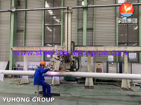 Astm A358 Cl.1 Cl.3 Tp304h 스테인리스 스틸 웰딩 파이프 평평한 끝