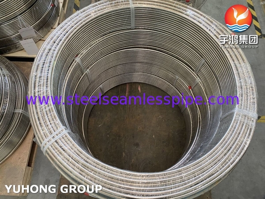 ASTM A269 TP316/316L 스테인리스 스틸 열 교환 튜브 코일 밝은 앙일