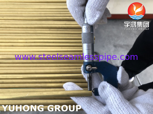 ASME SB111 C70600 C68700 C71500 C44300 톱니 없는 튜브 100% HT 15.88 X 1.24 X 6096MM