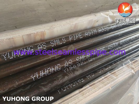 합금 강철 꿰매지 않는 튜브 ASTM A335 P5 검은 색 페인트 굽은 끝 파이프