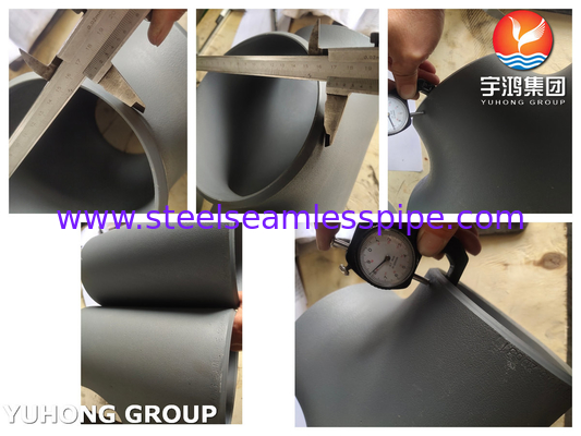 ASME B16.9 ASTM A234 WPB 탄소 강철 파이프 부착재 검은색 코팅 부착재