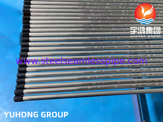 ASTM A213 TP316L 스테인리스 스틸 선명한 앙일러 튜브 기기 튜브