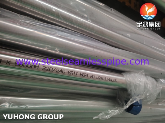 ASME SA270 ASTM A270 스테인리스 스틸 웰드 튜브 폴리 320 240 GRIT TP304