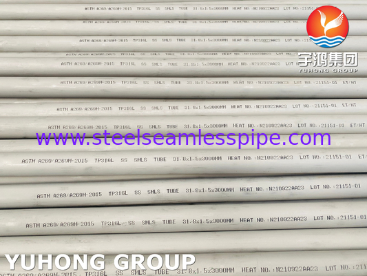 ASTM A269 316L 스테인리스 스틸 보일러 튜브