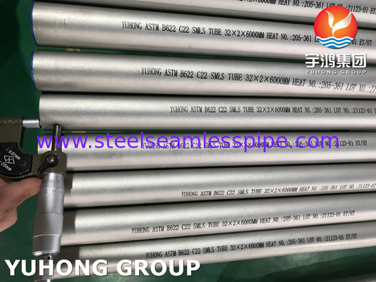 ASTM B622 / ASME SB622 하스텔로이 C-22 (( UNS N6022, 2.4602)) 매듭 없는 튜브