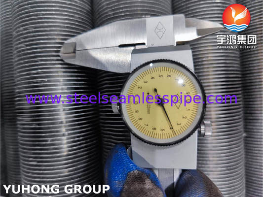열교환기 핀 튜브, 추출형, ASTM A213 TP304 알루늄 6063