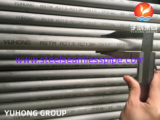 ASME SA213 TP316L 무선 스테인리스 스틸 튜브 BWG 20 0.89mm