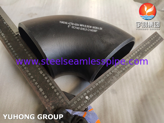 합금강 ASTM A234 WP9 90도 SR 팔꿈치 ANSI B16.9 Buttweld 피팅