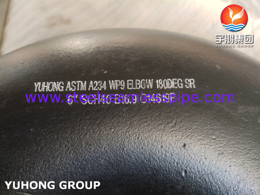합금강 Buttweld Fitting ASTM A234 WP9 180도 SR 팔꿈치 B16.9