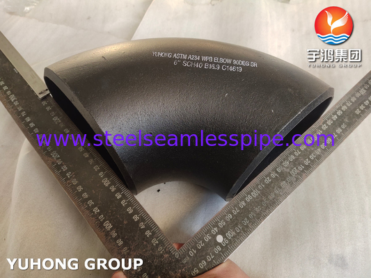 부트웰드 부착 ASTM A234 WPB 탄소 강철 90/180도 SR 팔꿈치