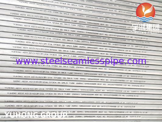 ASTM A213 TP304 스테인리스 스틸 무선 열 교환기 및 오븐 튜브