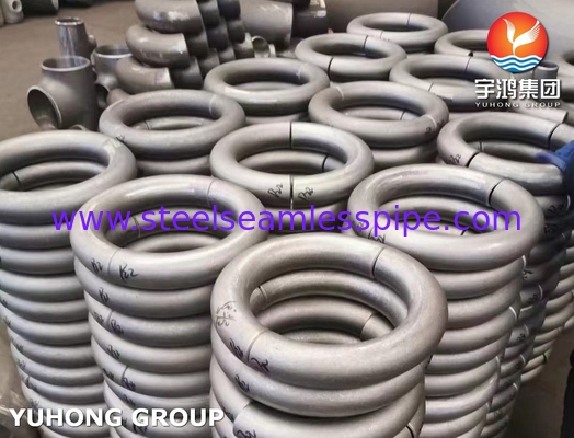 ASTM A403 WP304 스테인리스 스틸 180도 팔꿈치 B16.9 부트웰드 파이프 피팅