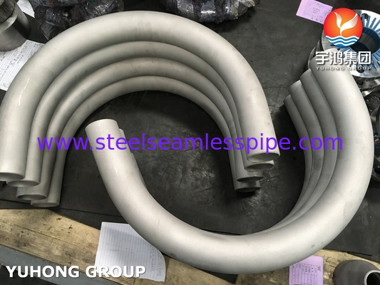 ASTM A403 WP304 스테인리스 스틸 180도 팔꿈치 B16.9 부트웰드 파이프 피팅