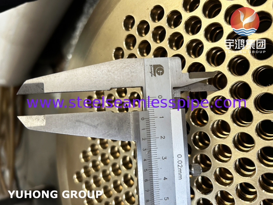 해군 Brass C46400 Tubesheet B171 Cuzn36sn1 해양 열 교환기용