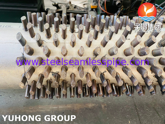 ASTM A312 TP316L 열 교환 시스템용 톱니 톱니 튜브 커스터마이징 높이
