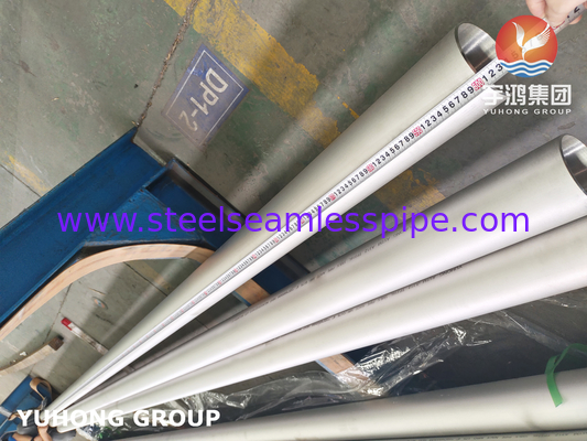 스테인리스 이음새가 없는 관, ASTM A312 TP316Ti, B16.10 & B16.19, 6M의 PE는/, 뜨거운 완성되는 표면 있습니다