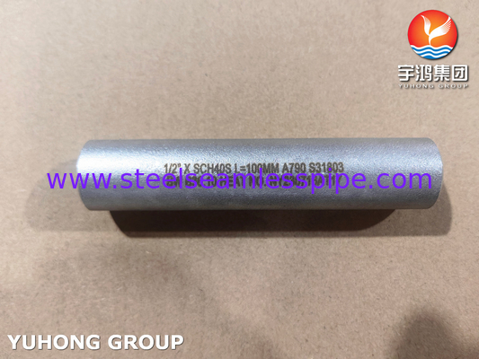 ASME B36.10 파이프  Nipple ASTM A790 UNS S31803 꿰매지 않는 듀플렉스 스틸  Nipple