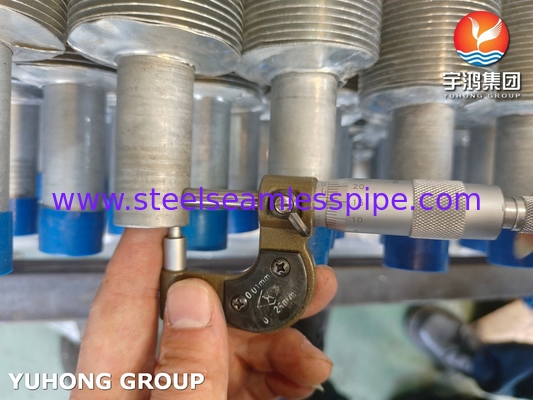 엑스트루레이드 ASTM A269 TP304 스테인리스 스틸 핀드 열 교환 튜브