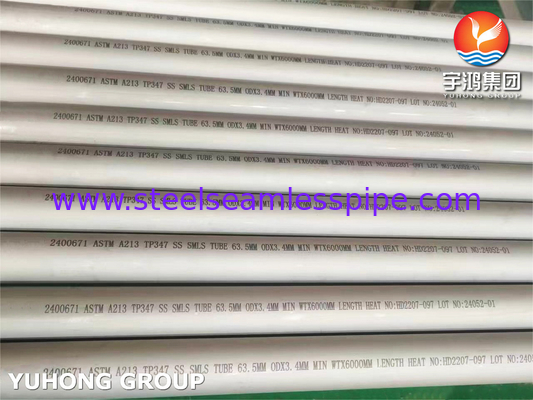 ASTM A213/ASME SA 213 TP347/TP347H 열 교환기 보일러의 스테인리스 스틸 무縫管