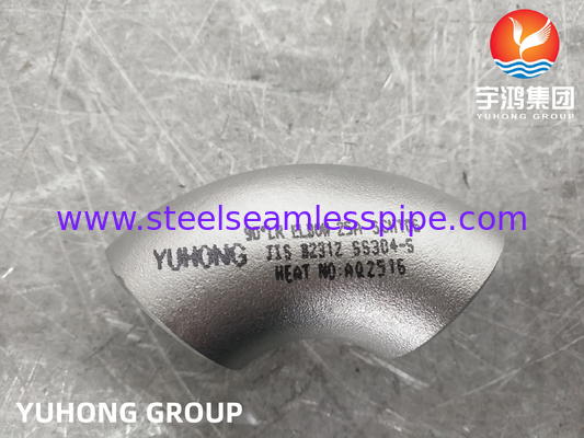 JIS B2312 SS304-S 스테인리스 스틸 부트 용접 부착 45° 90° LR 팔꿈치