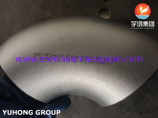 ASTM A403 WP304H 스테인리스 스틸 부트웰드 파이프 90도 SR 팔꿈치