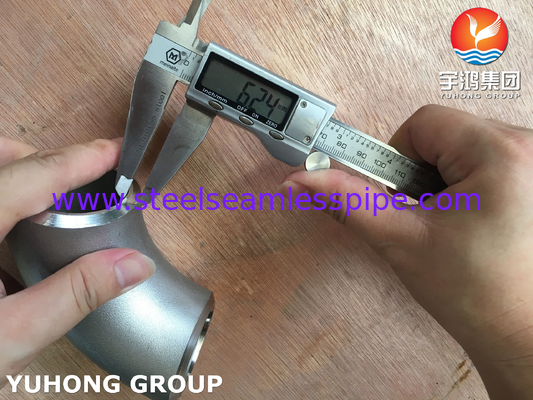 ASME SB366 WP904L-S 스테인리스 스틸 90° LR 팔꿈치 BW 부착 ASME B16.9