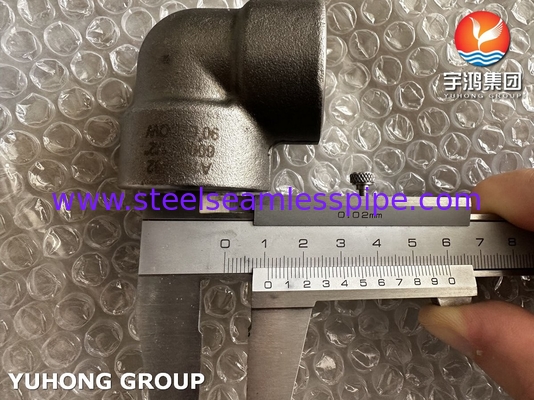 ASTM A182 F92 합금 강철 90° 팔꿈치 6000# 고압 가조 파이프 피팅