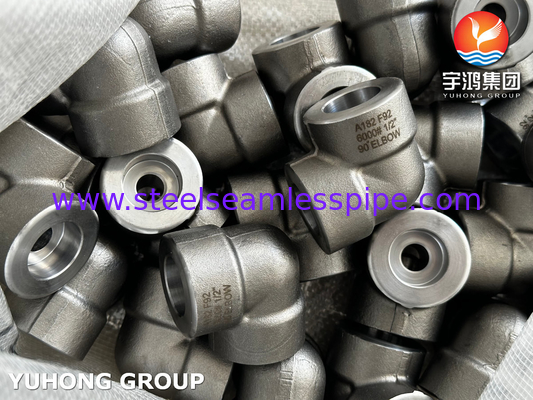 ASTM A182 F92 합금 강철 90° 팔꿈치 6000# 고압 가조 파이프 피팅
