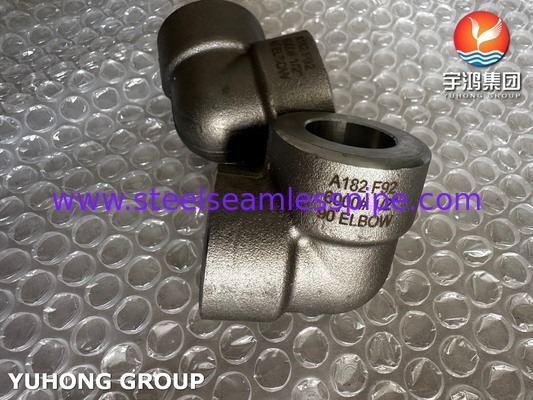 ASTM A182 F92 합금 강철 90° 팔꿈치 6000# 고압 가조 파이프 피팅