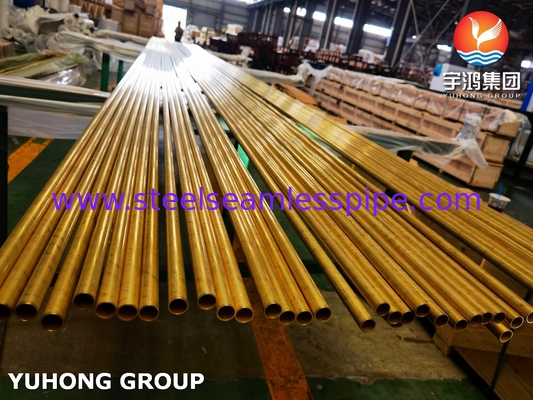 ASTM B111 UNS C68700 알루미늄 구리 파이프 CuZn20Al2 열 교환 파이프