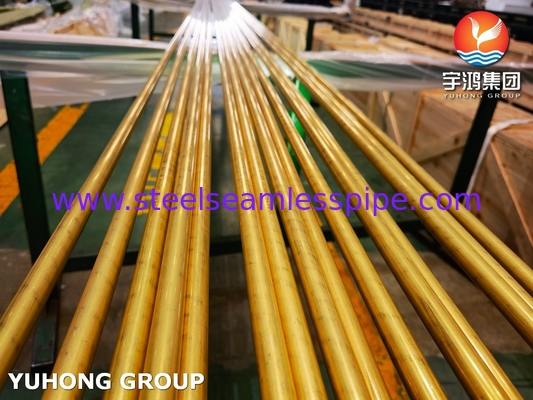 ASTM B111 UNS C68700 알루미늄 구리 파이프 CuZn20Al2 열 교환 파이프