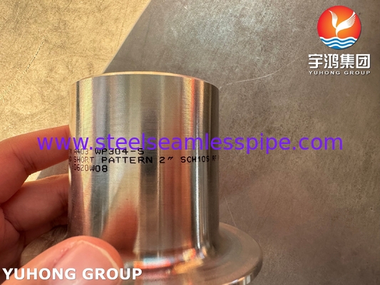B16.9 Buttweld Fittings ASTM A403 WP304 스테인리스 스틸 랩 합동 스터드 끝