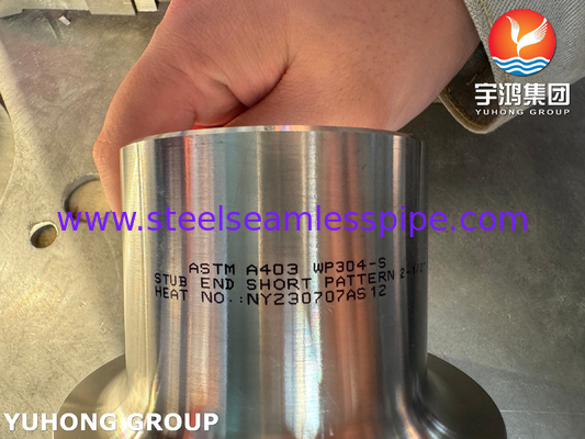 B16.9 Buttweld Fittings ASTM A403 WP304 스테인리스 스틸 랩 합동 스터드 끝