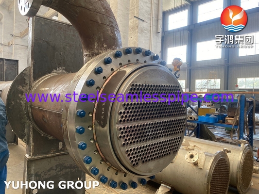 플라팅 헤드 열 교환기, 탄소 강철 무縫管 ASTM A179 및 튜브 시트 ASTM A266 Gr.2N
