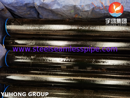 ASTM A335 P22 블랙 페인팅 알로이 스틸 톱리스 파이프 2.25Cr-1Mo