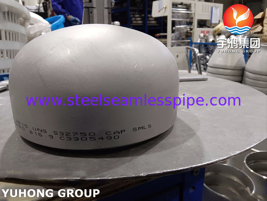 ASTM A815 SAF2507 / UNS S32750 슈퍼 듀플렉스 스틸 캡 B16.9 BW 파이프 피팅