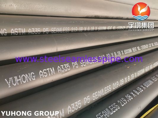 ASTM A335 등급 P9 P11 P22 P91 고온 및 압력 응용 용 알로이 스틸 파이프