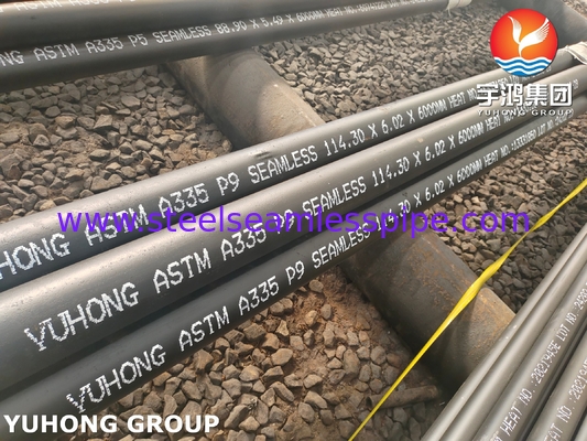 석유 및 가스 산업용 ASTM A335 P9 매듭 없는 합금강 파이프