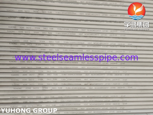3000MM TP304 식품 산업용 스테인리스 스틸 톱리스 튜브 ASTM A213