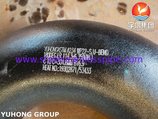 합금강 파이프 부착장 ASTM A234 WP22 180° LR U BEND
