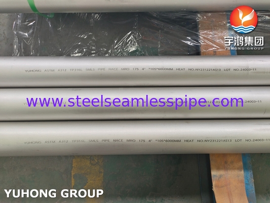 ASTM A312 TP316L 스테인리스 스틸 무선 파이프 오일 가스 석유화학 정제 공장 응용을 위해 오리 및 아닐