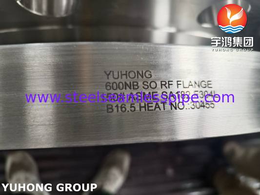 ASME SA182 F304L 스테인리스 스틸 가조 플랜지 슬라이드 ON SO 상승 RF B16.5