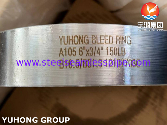혈액 반지 ASME SA105 탄소 강철 플랜지 B16.5 식품 가공용