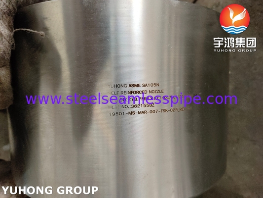ASME SA105N 열 교환기에 탄소 강철 자강 노즐