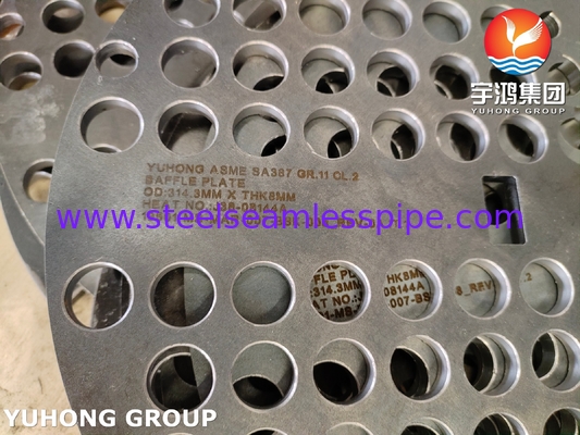열 교환기 부품 압력 기구 BAFFLE PLATE SA387 GR.11 CL.2 A36
