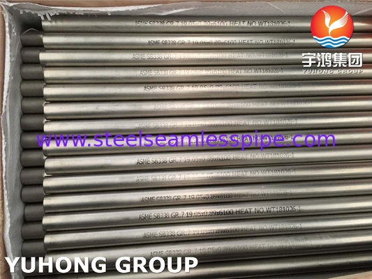 ASME SB338 Gr7 UNS R52400 콘덴서용 티타늄-팔라디움 합금 튜브