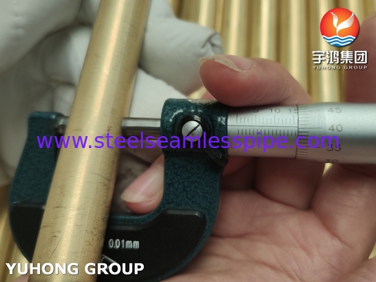 JIS H3300 C6872T / ASTM B111 C68700 알루미늄 구리 파이프 열 교환 파이프