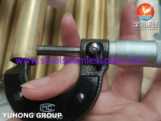 JIS H3300 C6872T / ASTM B111 C68700 알루미늄 구리 파이프 열 교환 파이프